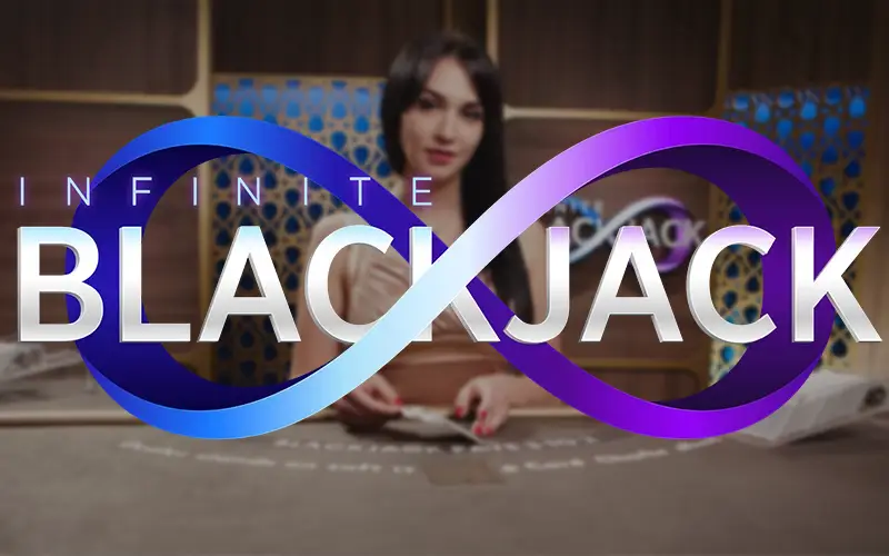 Affrontez le croupier en direct sur la table de casino live Infinite Blackjack de Quickwin.