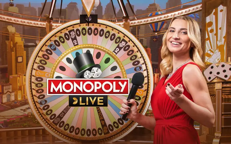 Progressez sur le plateau virtuel en direct avec le jeu de casino live Monopoly Live chez Quickwin.