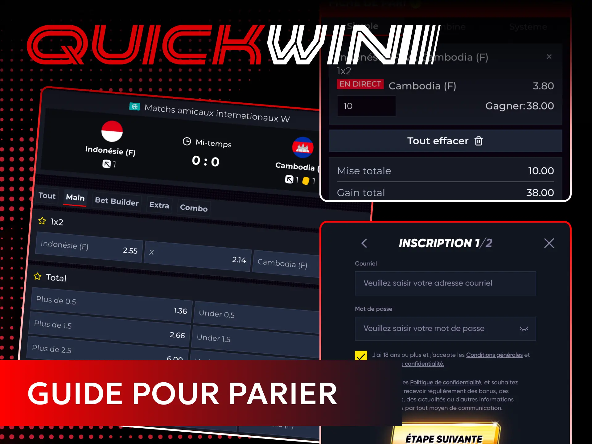 Consultez le guide complet pour débutants afin de parier efficacement sur Quickwin.